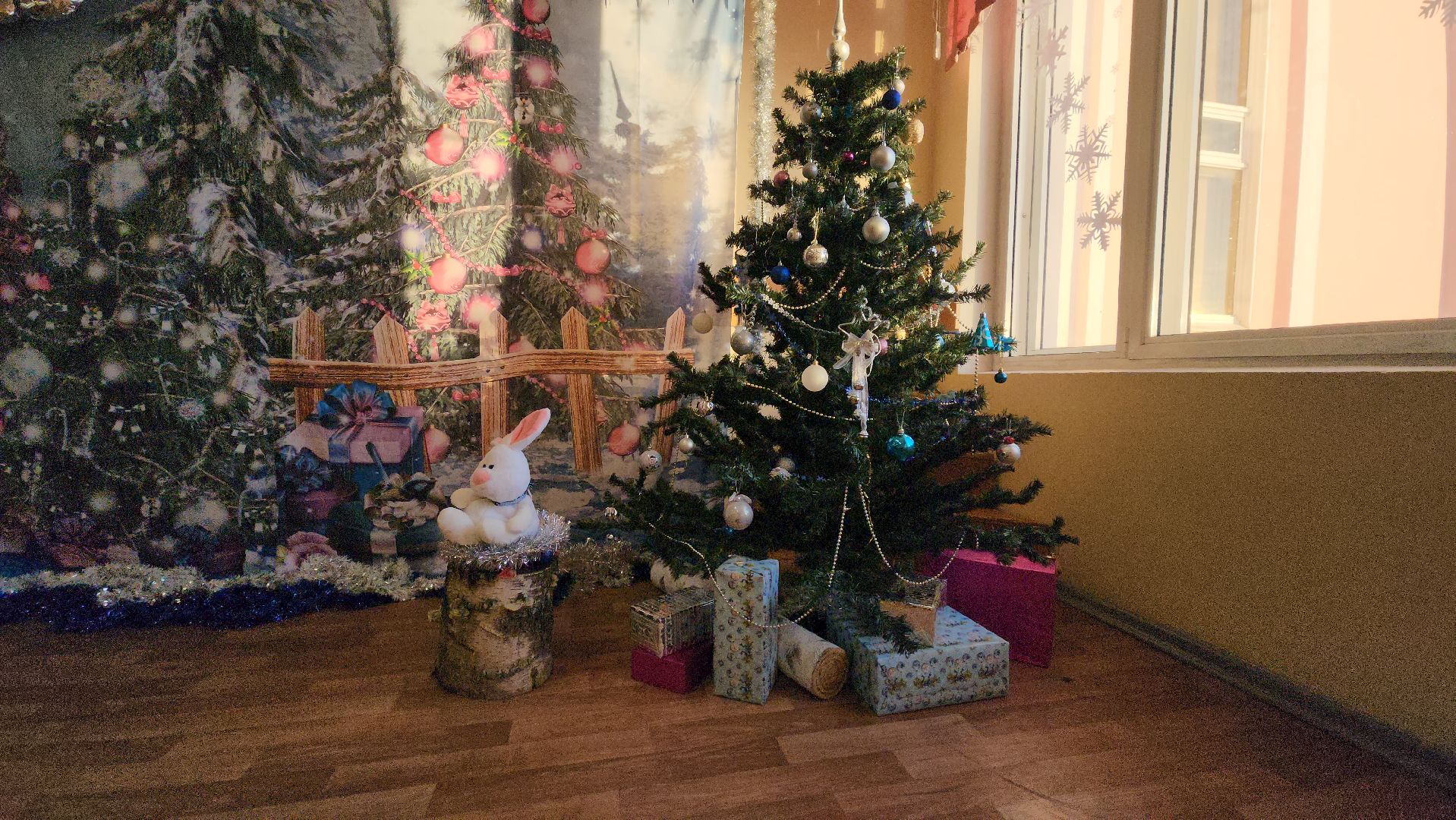 Новый год, Украшения, Лобня, Школа, вертикалки,