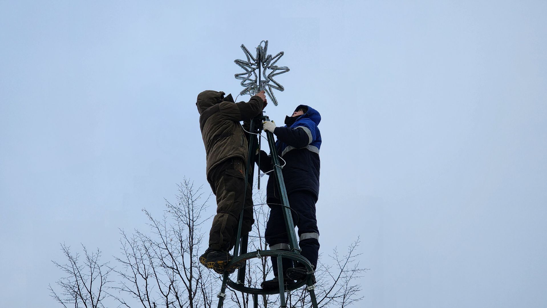 Новый год, праздник, зима в Подмосковье, Лосино-Петровский, вертикалки,
