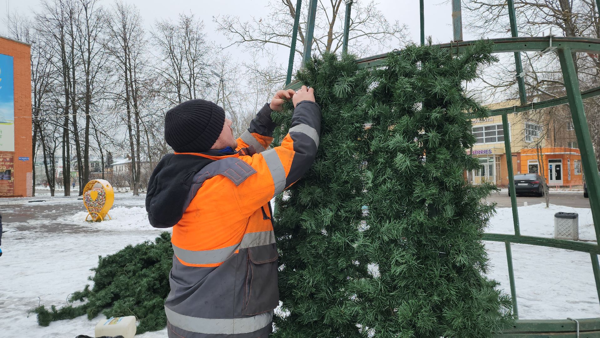 Новый год, праздник, зима в Подмосковье, Лосино-Петровский, вертикалки,