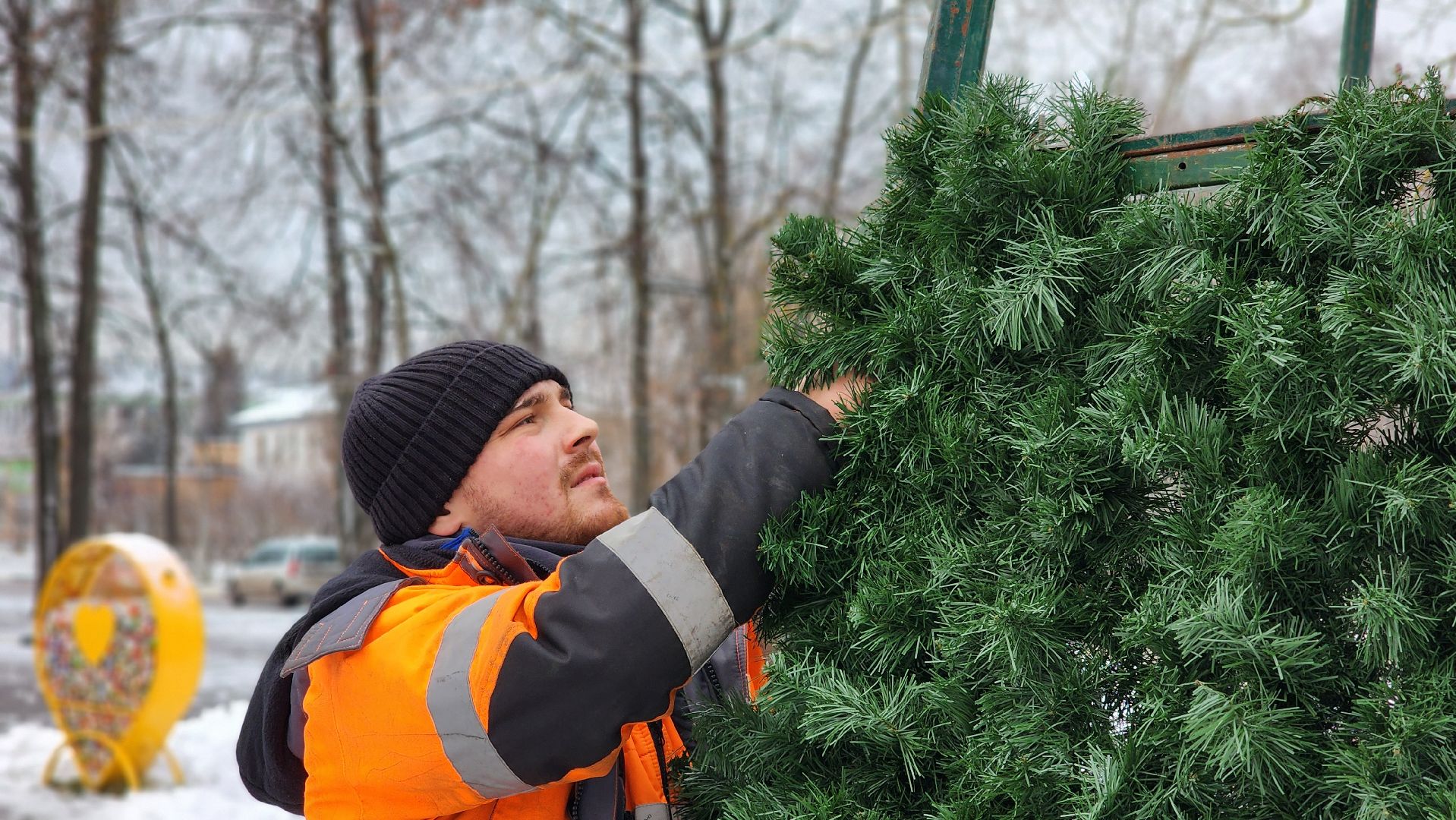 Новый год, праздник, зима в Подмосковье, Лосино-Петровский, вертикалки,