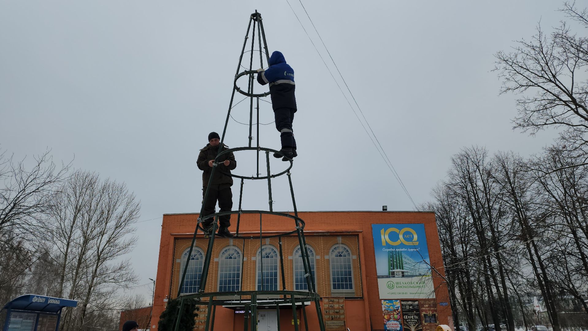 Новый год, праздник, зима в Подмосковье, Лосино-Петровский, вертикалки,