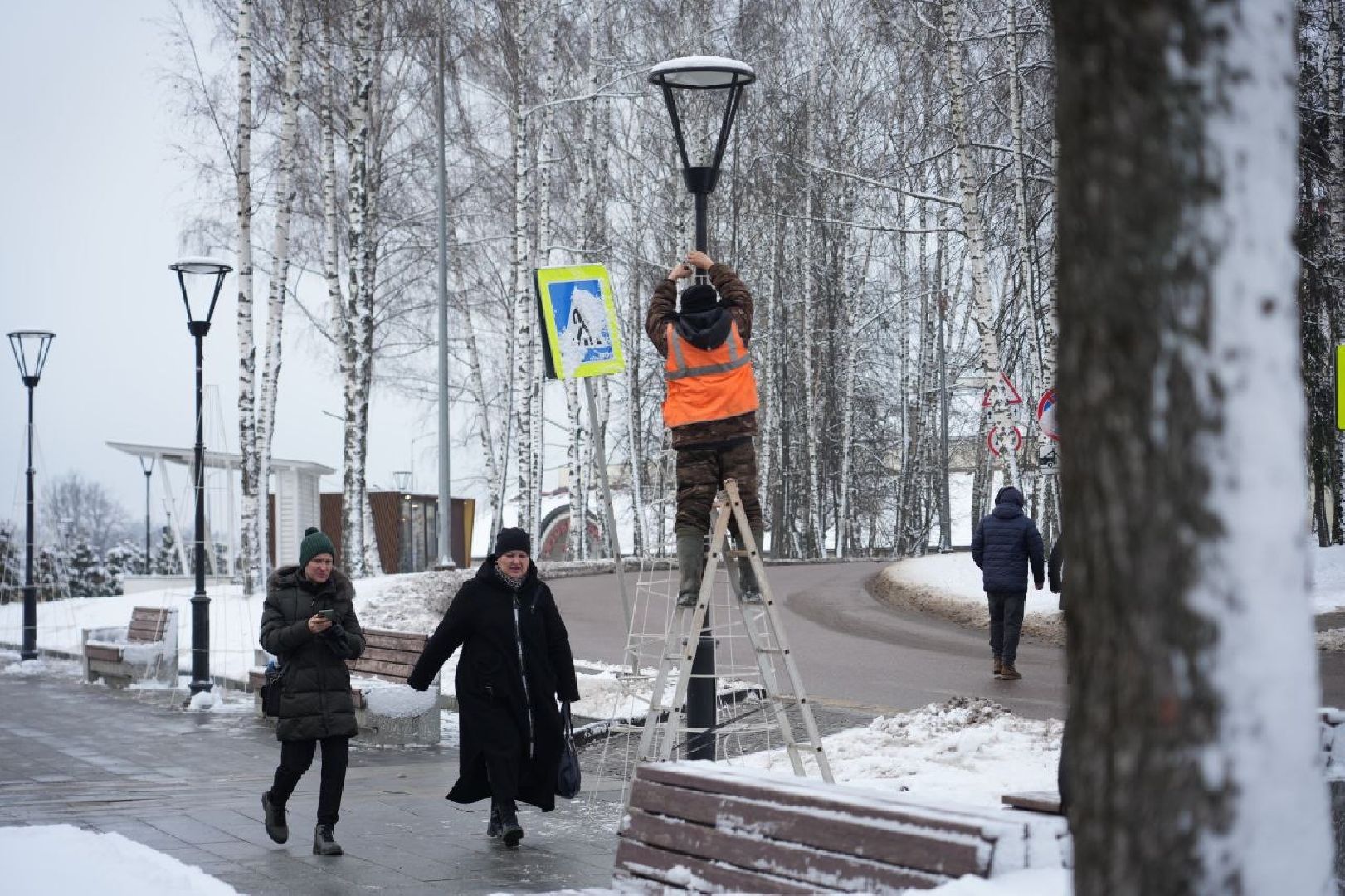 Сергиев Посад, Сергиево-Посадский городской округ, Благоустройство, Новый год, Зима в Подмосковье, Украшения, вертикалки,