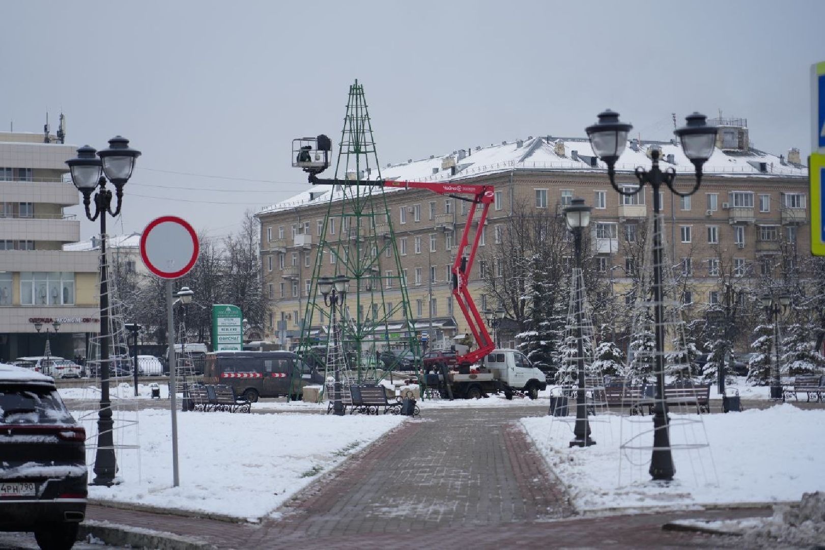 Сергиев Посад, Сергиево-Посадский городской округ, Благоустройство, Новый год, Зима в Подмосковье, Украшения, вертикалки,