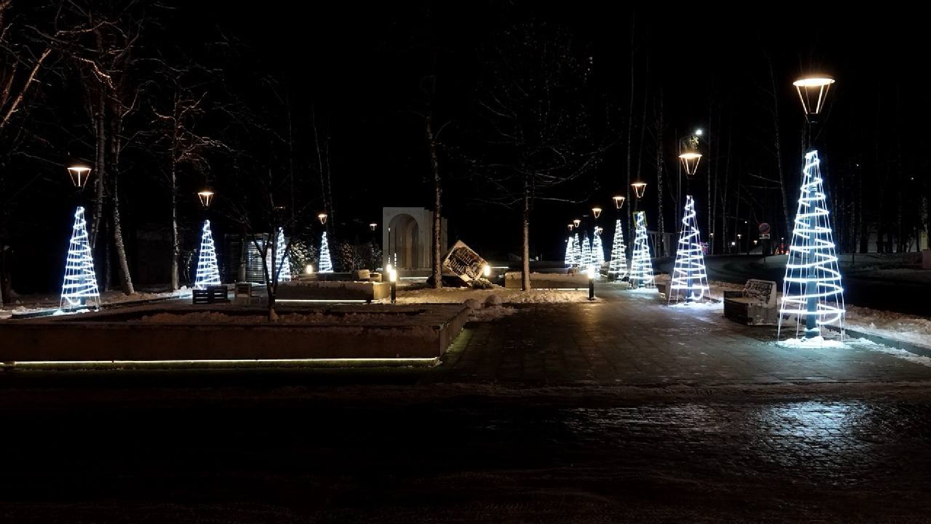 Сергиев Посад, Сергиево-Посадский городской округ, Благоустройство, Новый год, Зима в Подмосковье, Украшения, вертикалки,