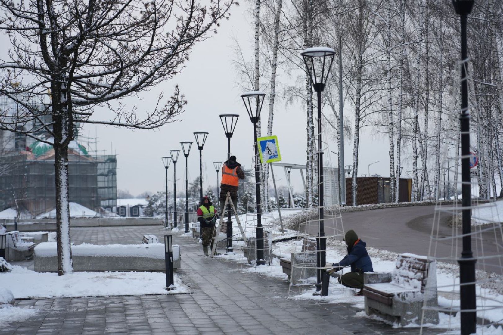 Сергиев Посад, Сергиево-Посадский городской округ, Благоустройство, Новый год, Зима в Подмосковье, Украшения, вертикалки,