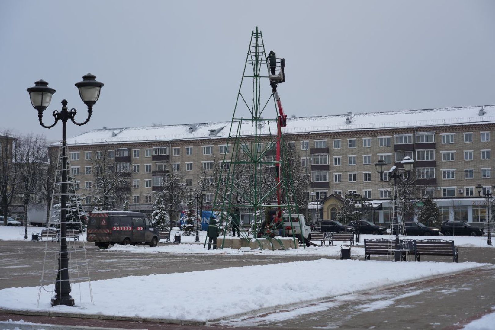 Сергиев Посад, Сергиево-Посадский городской округ, Благоустройство, Новый год, Зима в Подмосковье, Украшения, вертикалки,