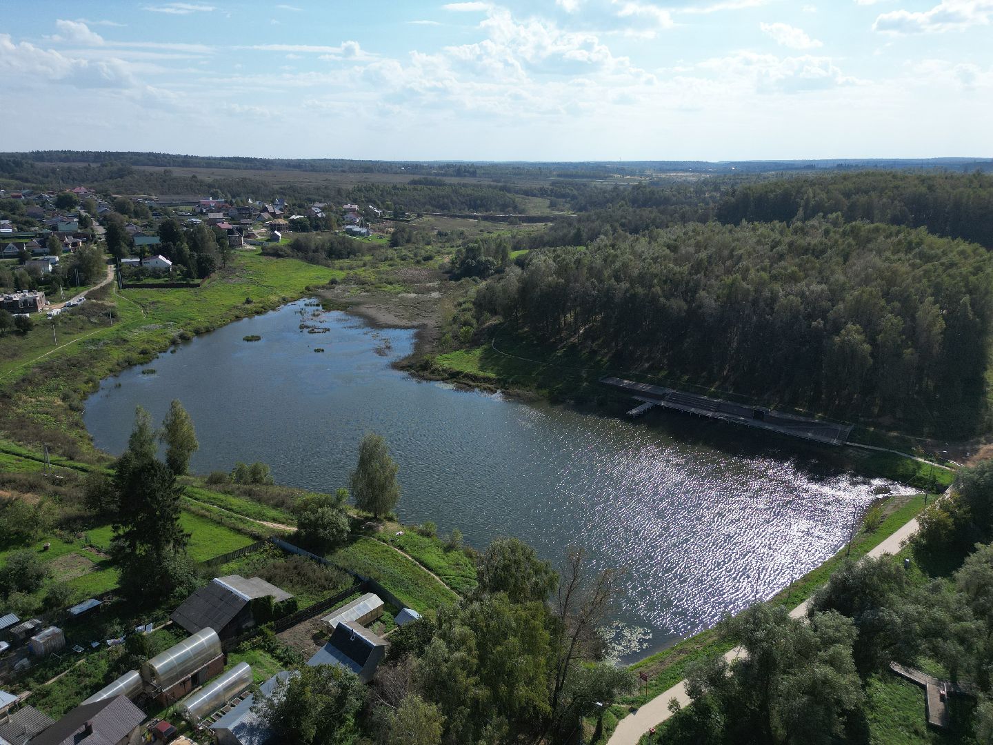 видео с коптера, волоколамск, парк,