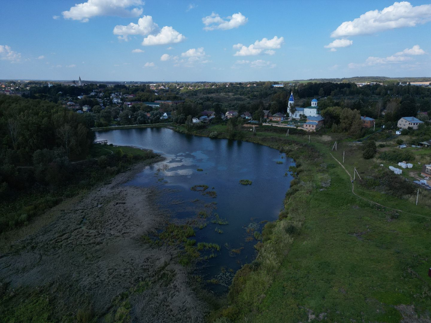 видео с коптера, волоколамск, парк,