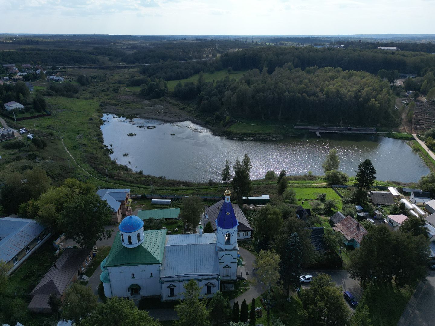 видео с коптера, волоколамск, парк,