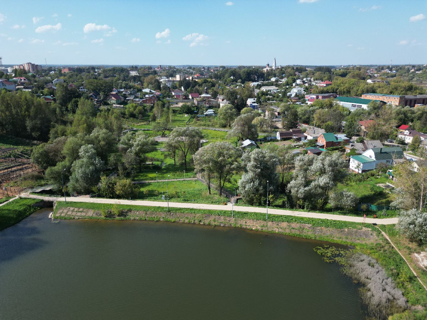 видео с коптера, волоколамск, парк,