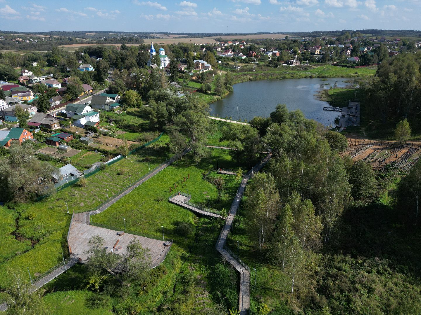 видео с коптера, волоколамск, парк,
