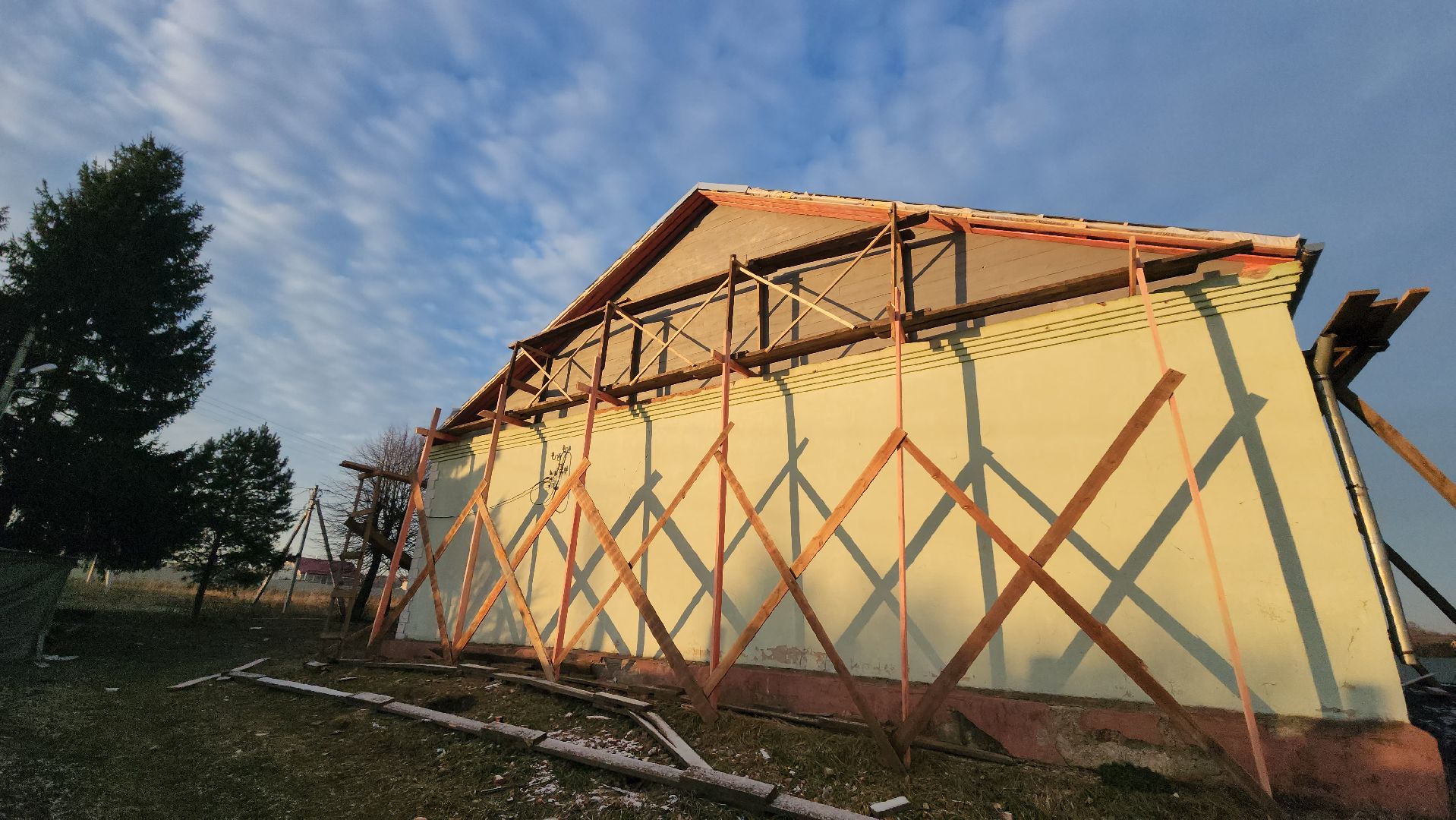 серпухов, деревня гавшино, дом культуры, замена кровли, капитальный ремонт, вертикалки,