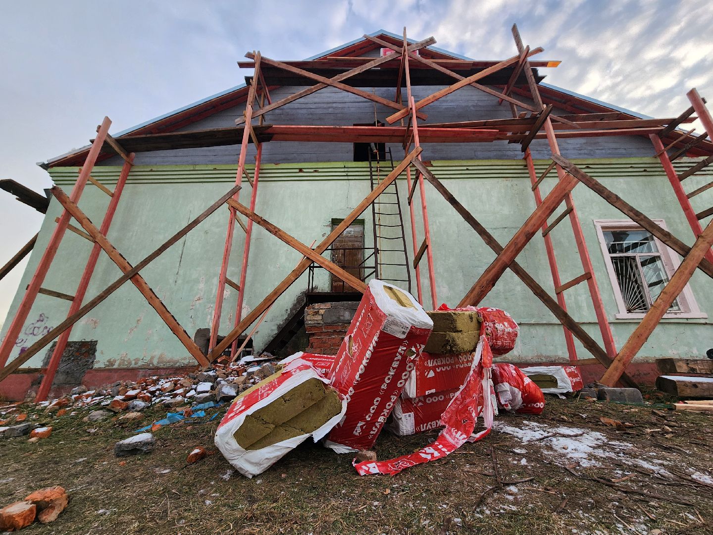 серпухов, деревня гавшино, дом культуры, замена кровли, капитальный ремонт, вертикалки,