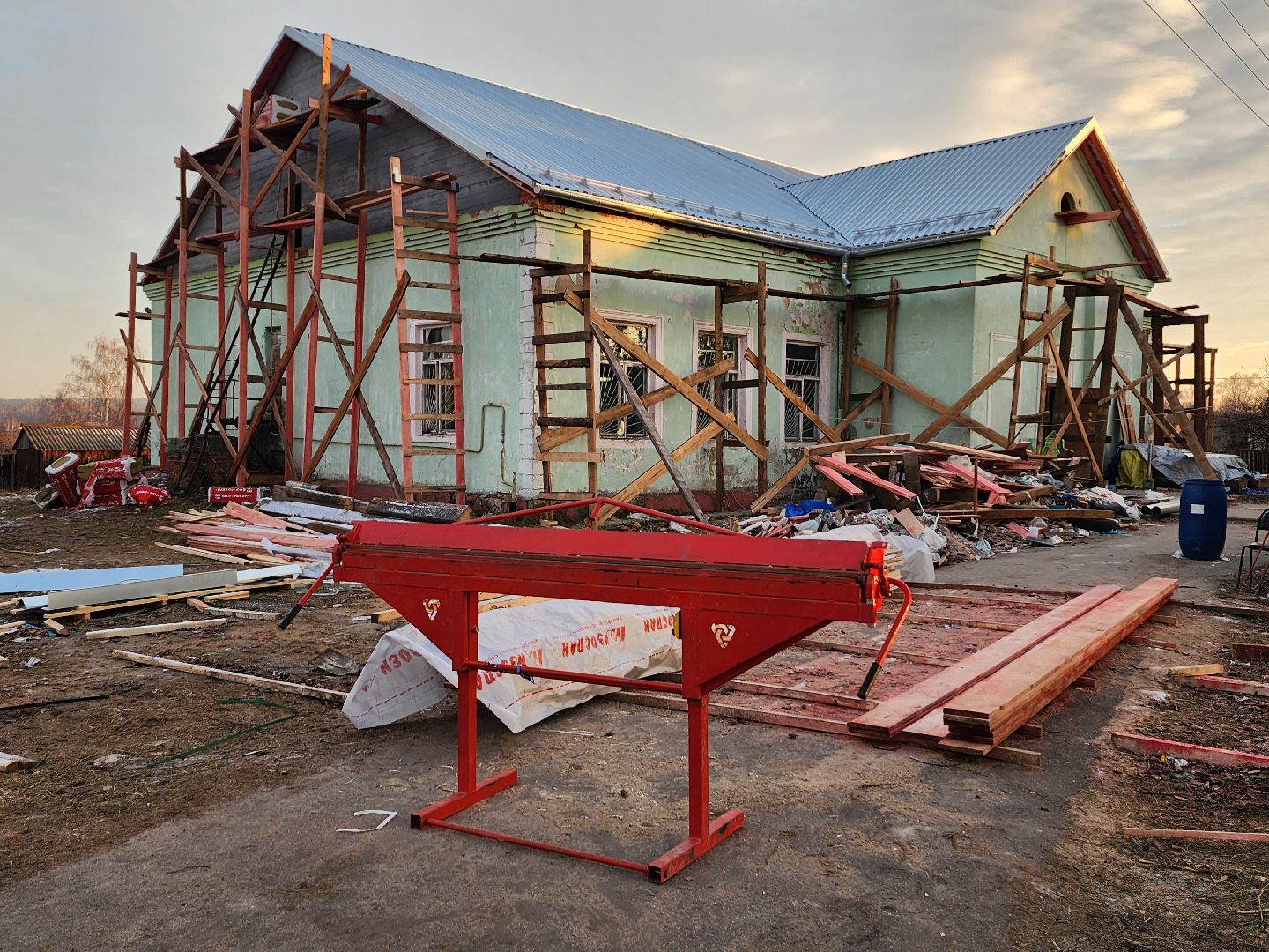 серпухов, деревня гавшино, дом культуры, замена кровли, капитальный ремонт, вертикалки,