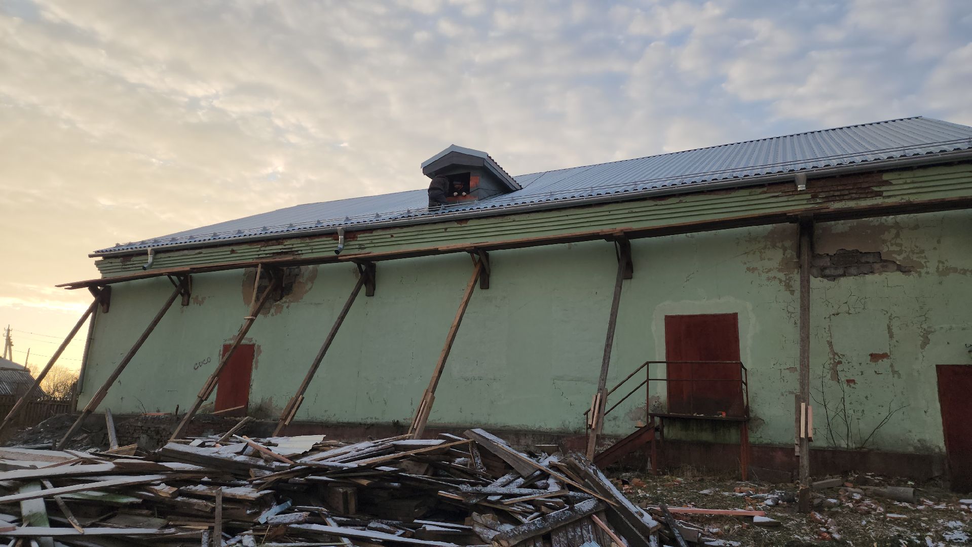 серпухов, деревня гавшино, дом культуры, замена кровли, капитальный ремонт, вертикалки,