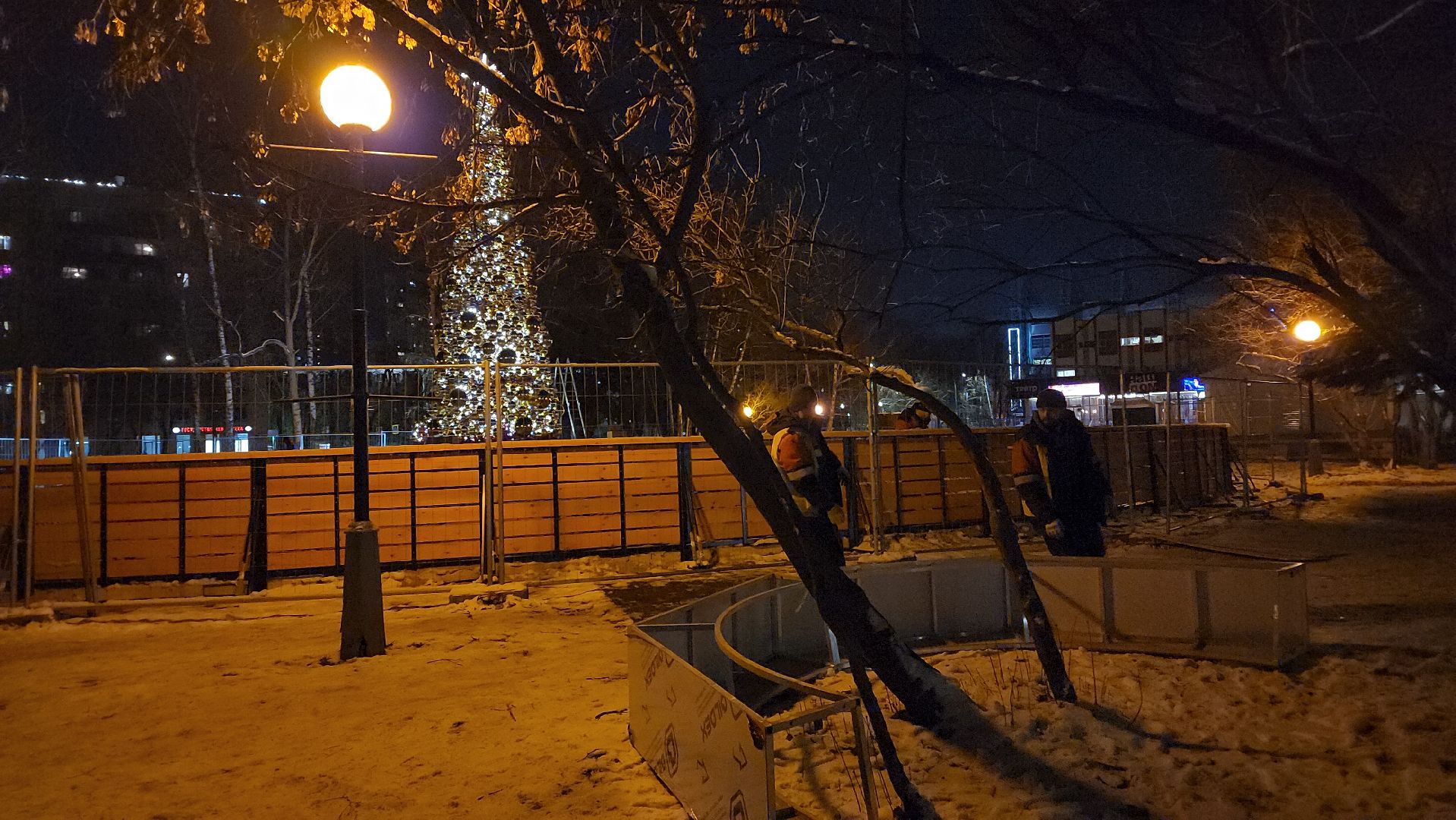 ель, каток, новый год, вертикалки,