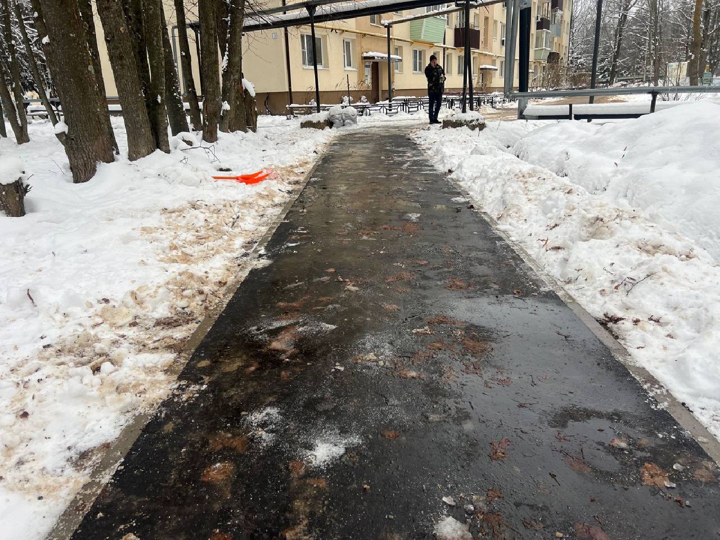 тротуары, лед, городской округ восход, вертикалки,