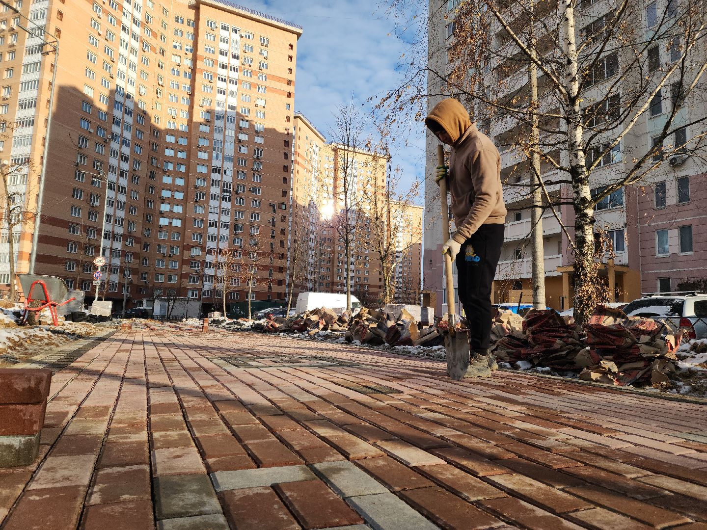 подольск, благоустройство, тротуарная плитка, асфальтирование, вертикалка,