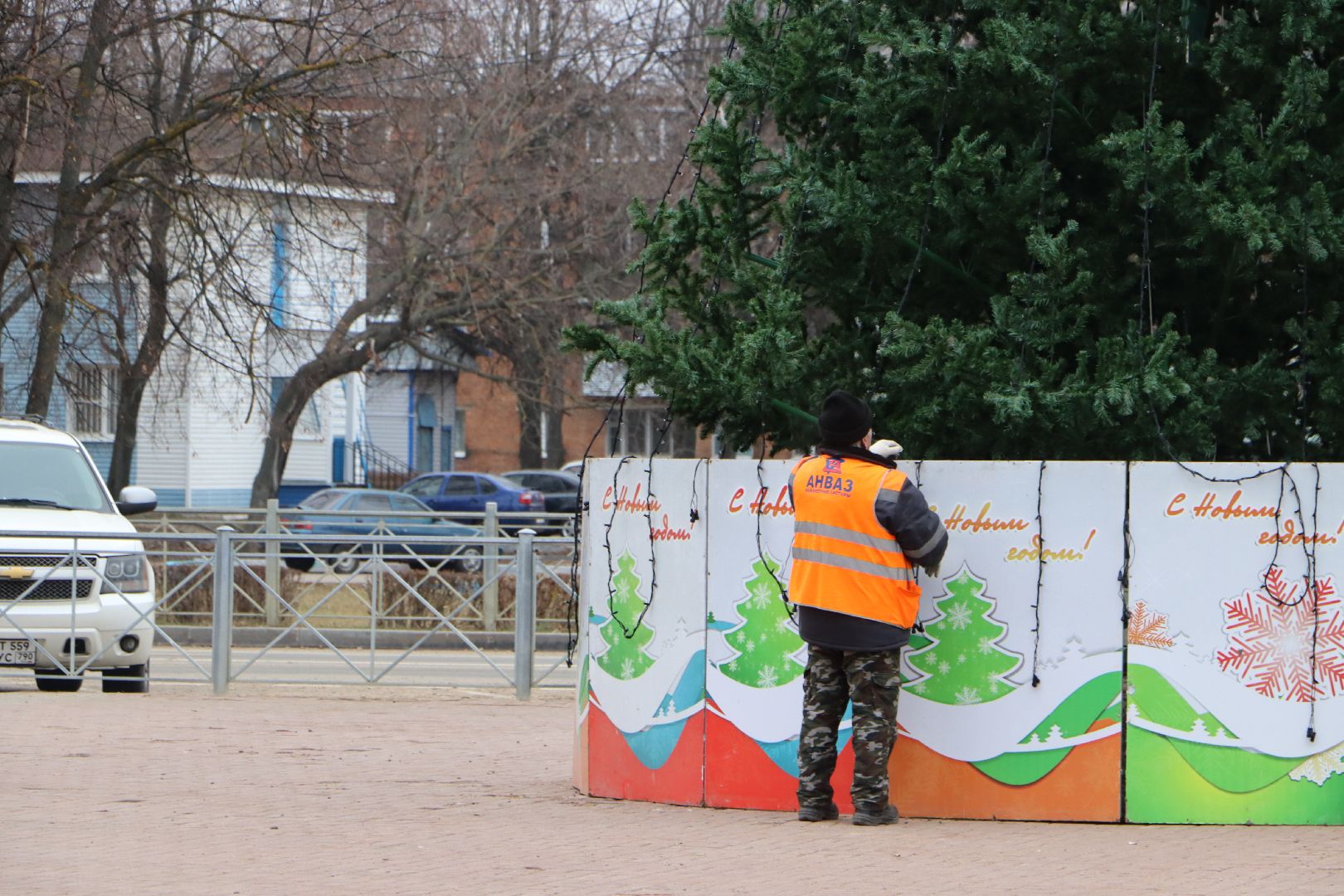 вертикалки, Серебряные Пруды, главная елка, площадь Чуйкова, новый год,