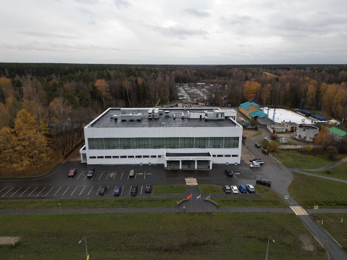 видео с коптера, спорткомплекс, капитальный ремонт,