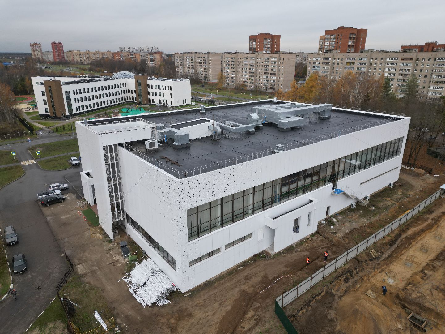 видео с коптера, спорткомплекс, капитальный ремонт,