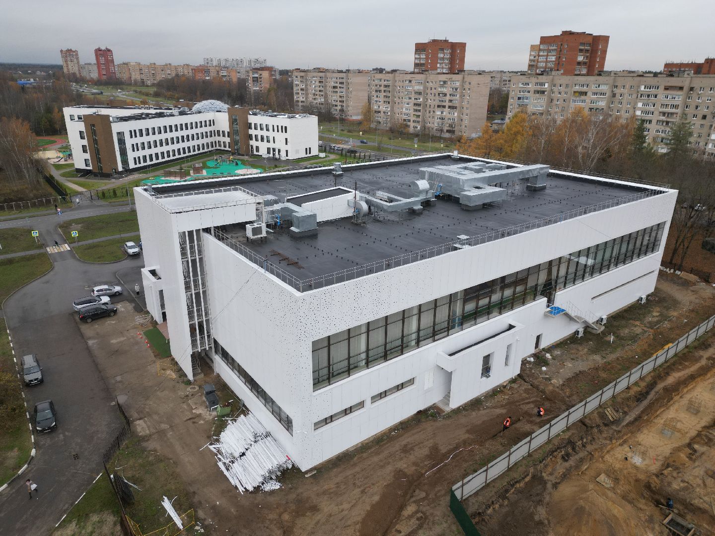 видео с коптера, спорткомплекс, капитальный ремонт,