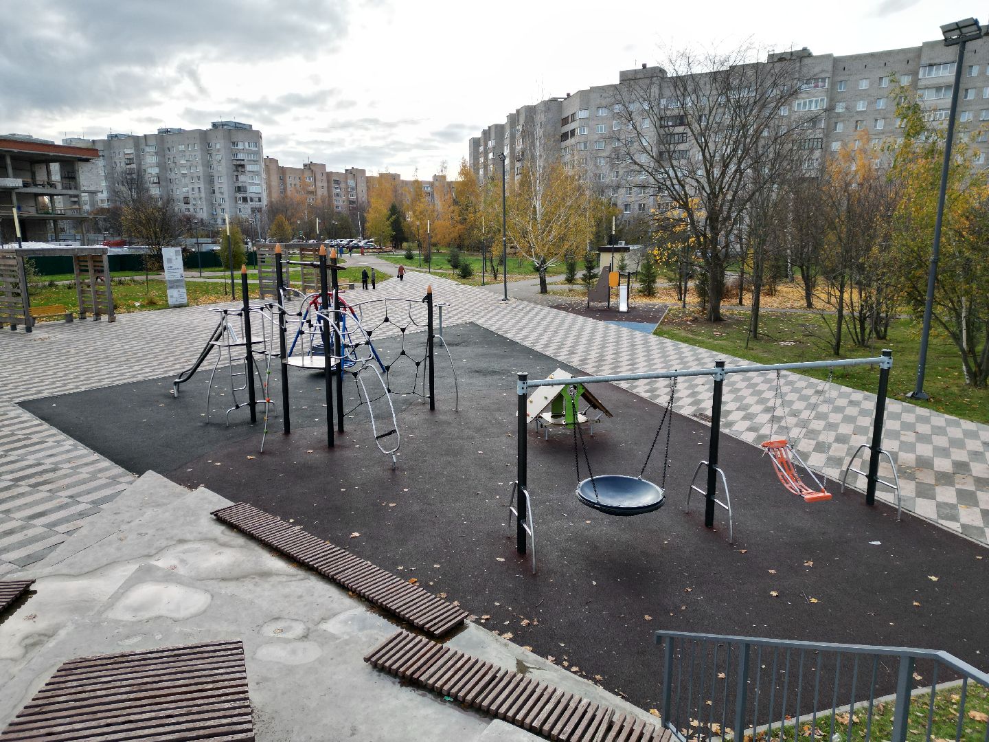 видео с коптера, черноголовка, парк,