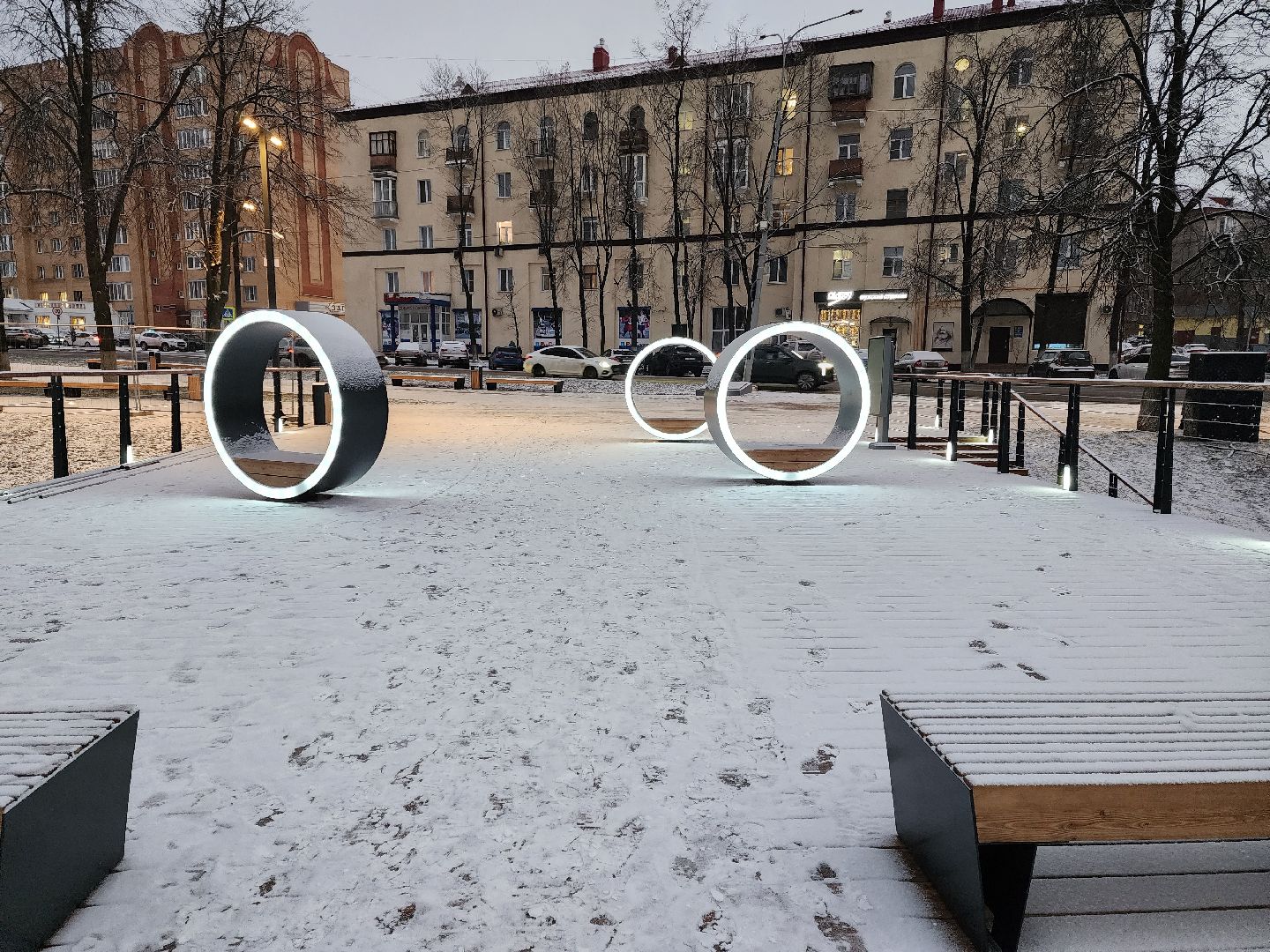 раменское, благоустройство, смотровая площадка с видом на озеро на площади победы, вертикалки,