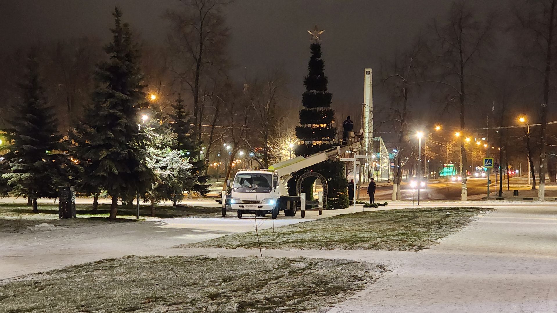 ступино, новый год, украшение улиц, вертикалки, новогодняя елка,