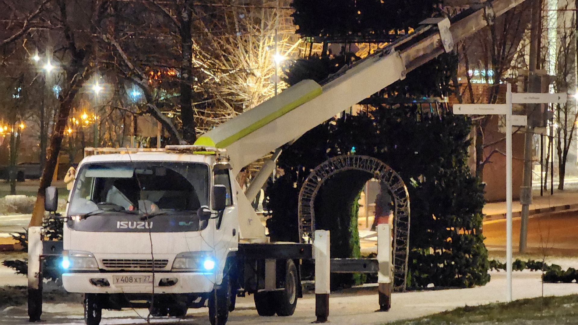 ступино, новый год, украшение улиц, вертикалки, новогодняя елка,