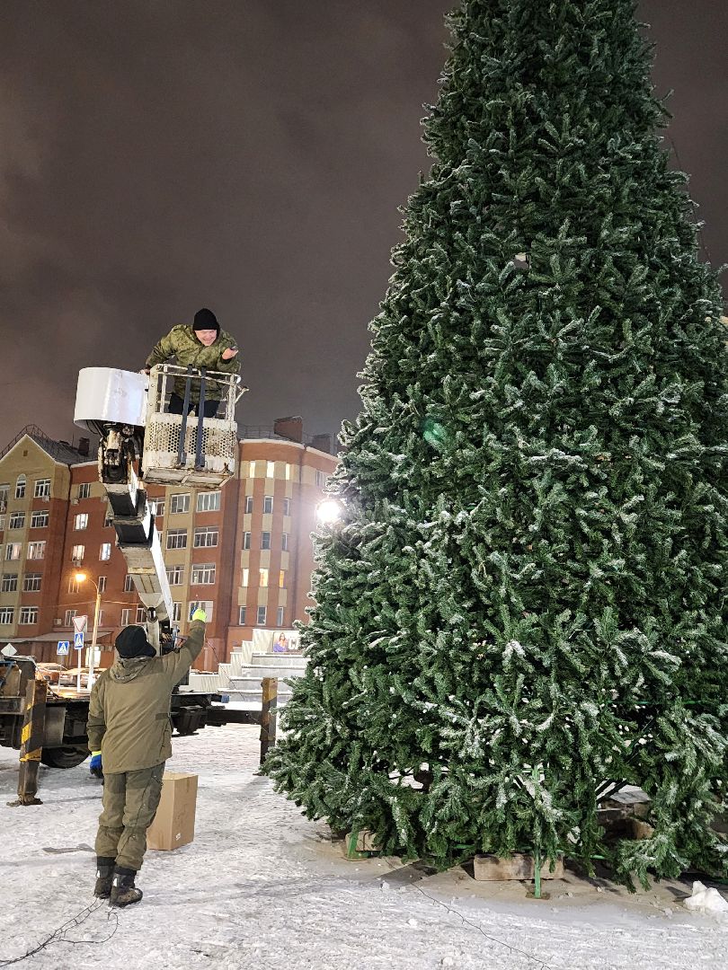 фрязино, зима в подмомсковье, ёлка, украшение города, новый год, вертикалки,
