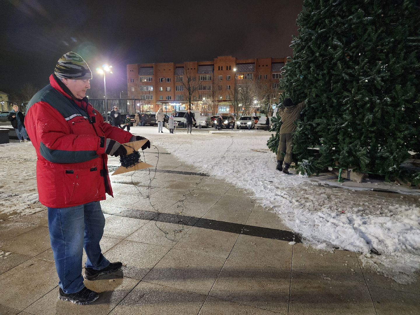 фрязино, зима в подмомсковье, ёлка, украшение города, новый год, вертикалки,
