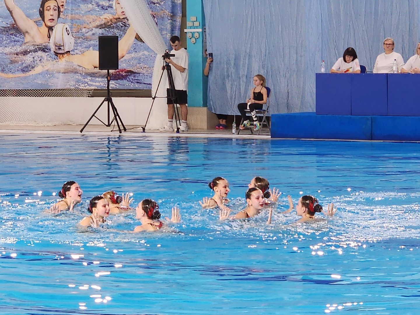 Чехов, дворец спорта Олимпийский, синхронное плавание, первенство московской области, открытие, парад команд, соревнования, глава округа михаил собакин,