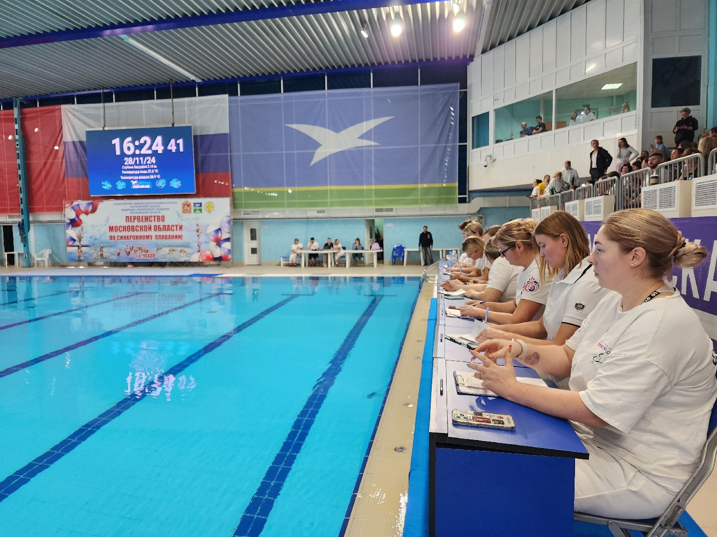 Чехов, дворец спорта Олимпийский, синхронное плавание, первенство московской области, открытие, парад команд, соревнования, глава округа михаил собакин,