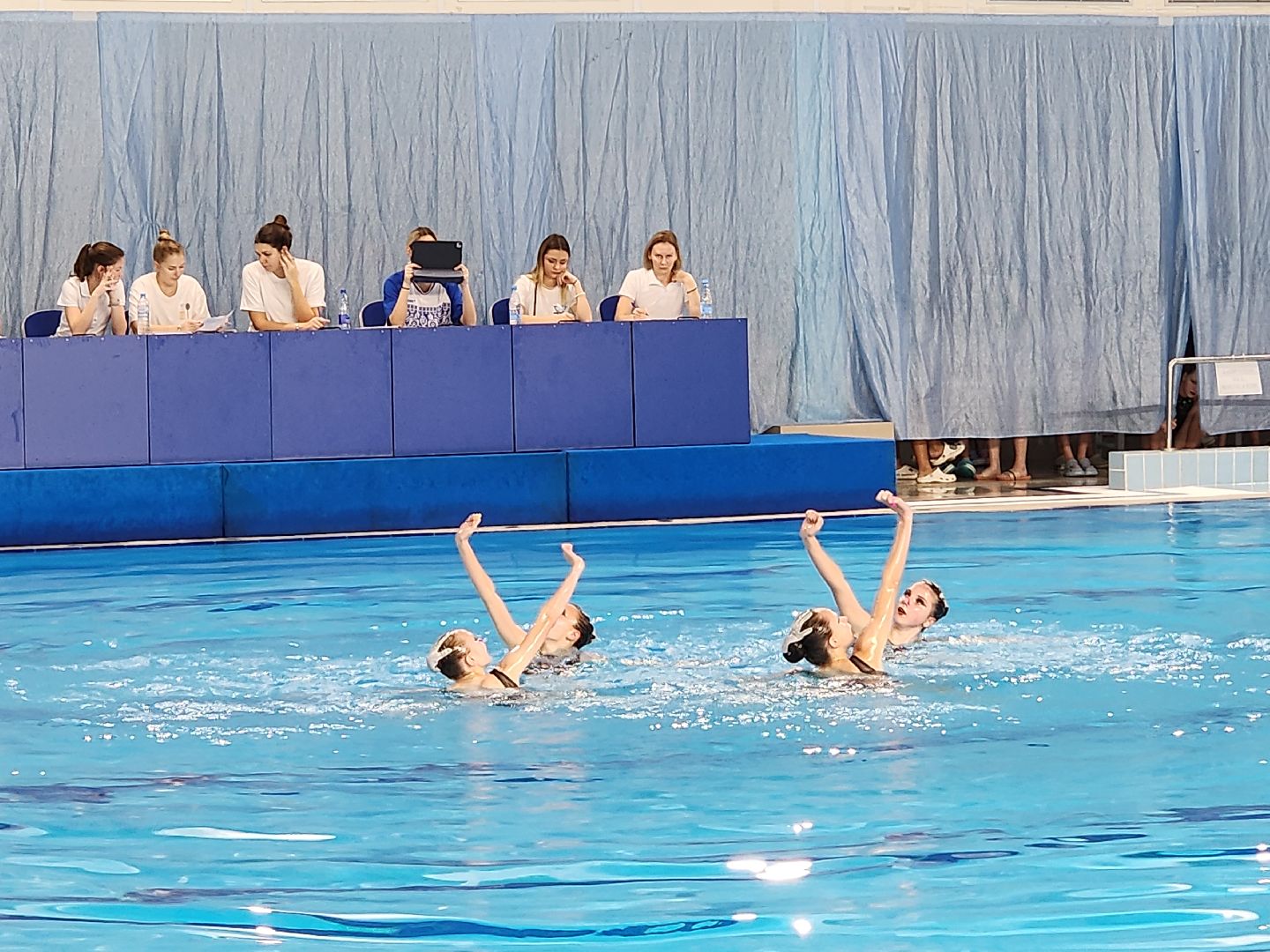 Чехов, дворец спорта Олимпийский, синхронное плавание, первенство московской области, открытие, парад команд, соревнования, глава округа михаил собакин,