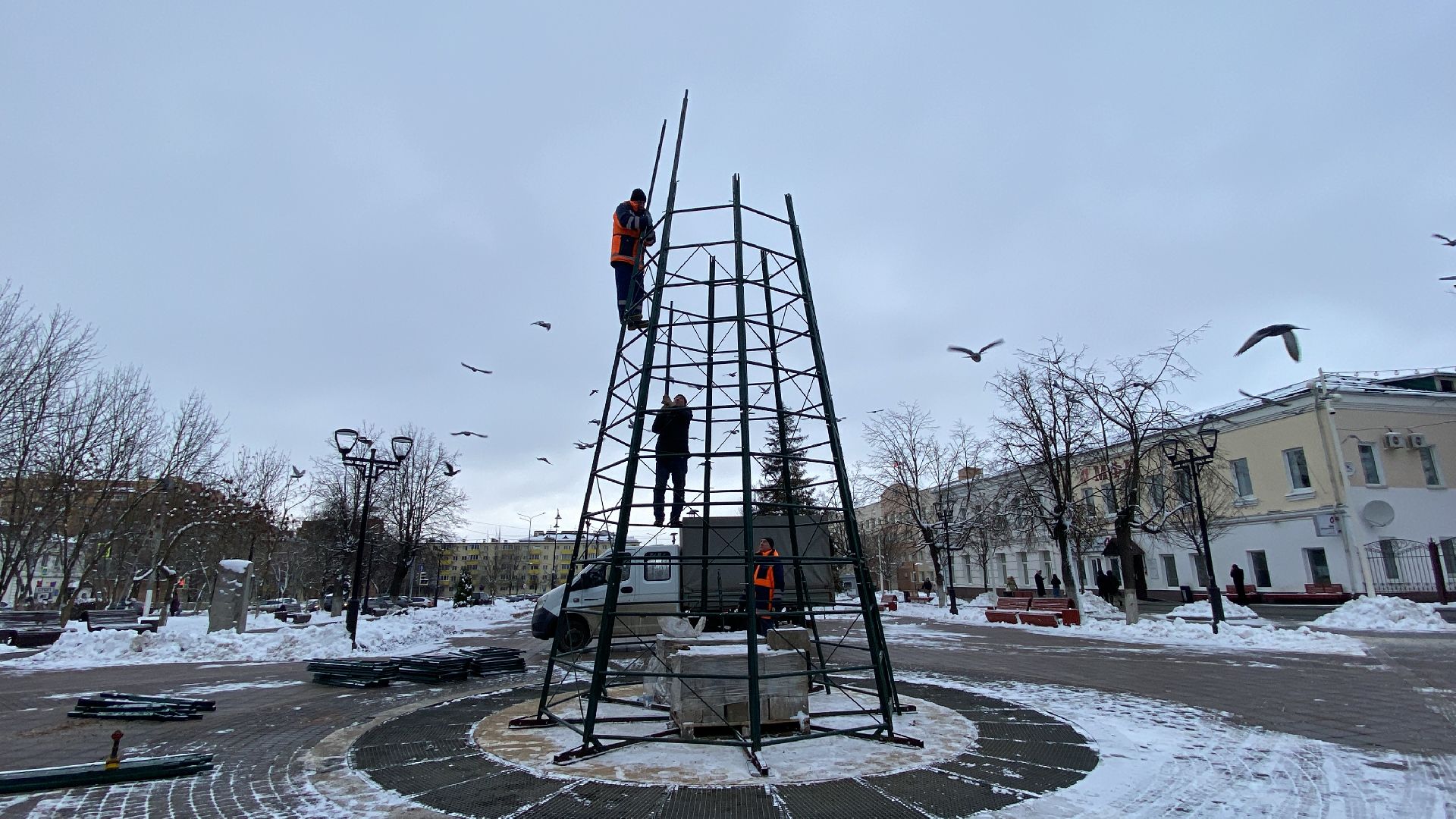 Елка, Украшение города, Новый год, вертикалки,