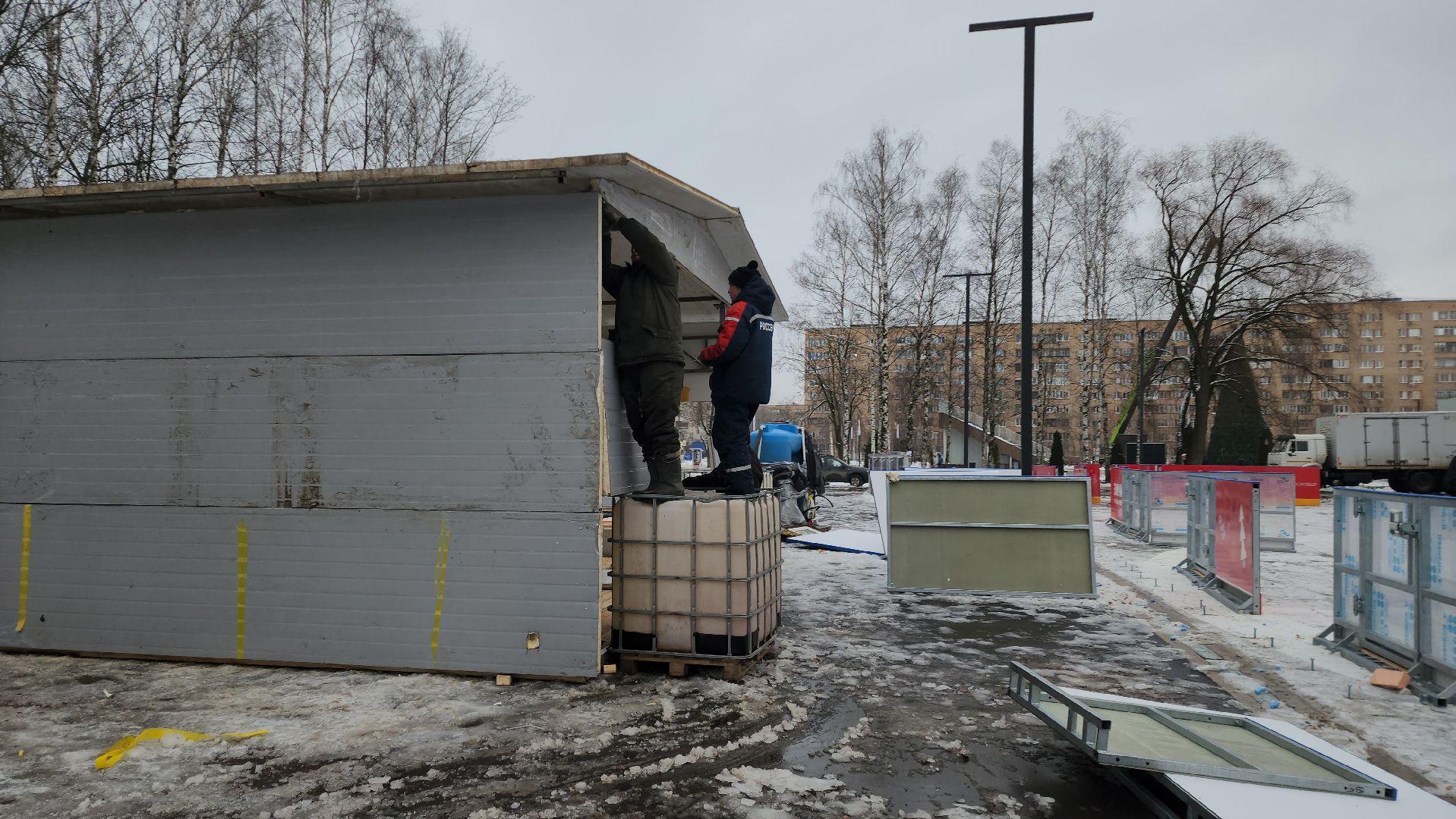 Каток, Парк, Лобня, Раздевалка, вертикалки,