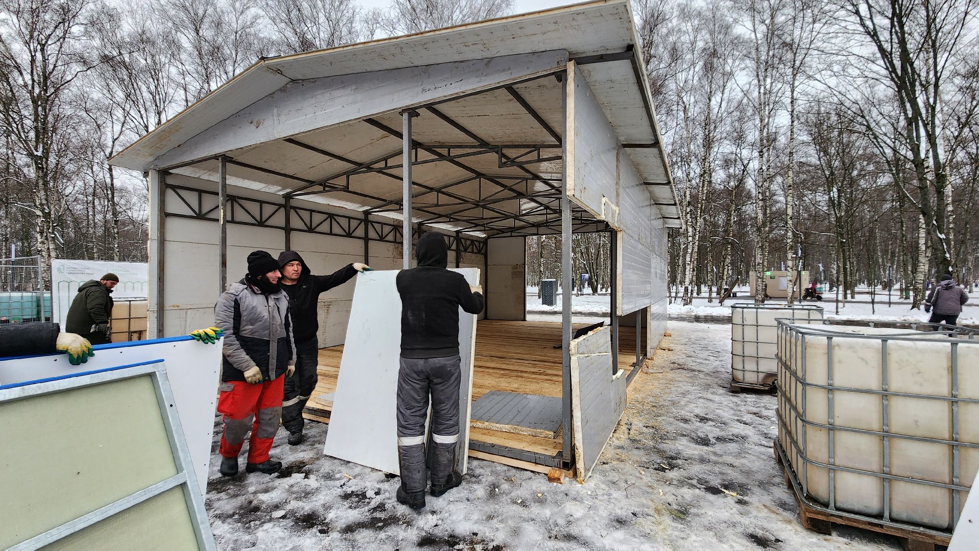 Каток, Парк, Лобня, Раздевалка, вертикалки,