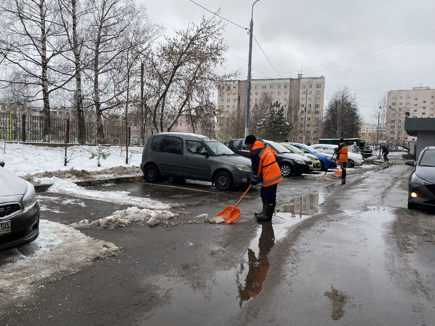 Снег, Лед, Реагент, Уборка дворов, вертикалки,