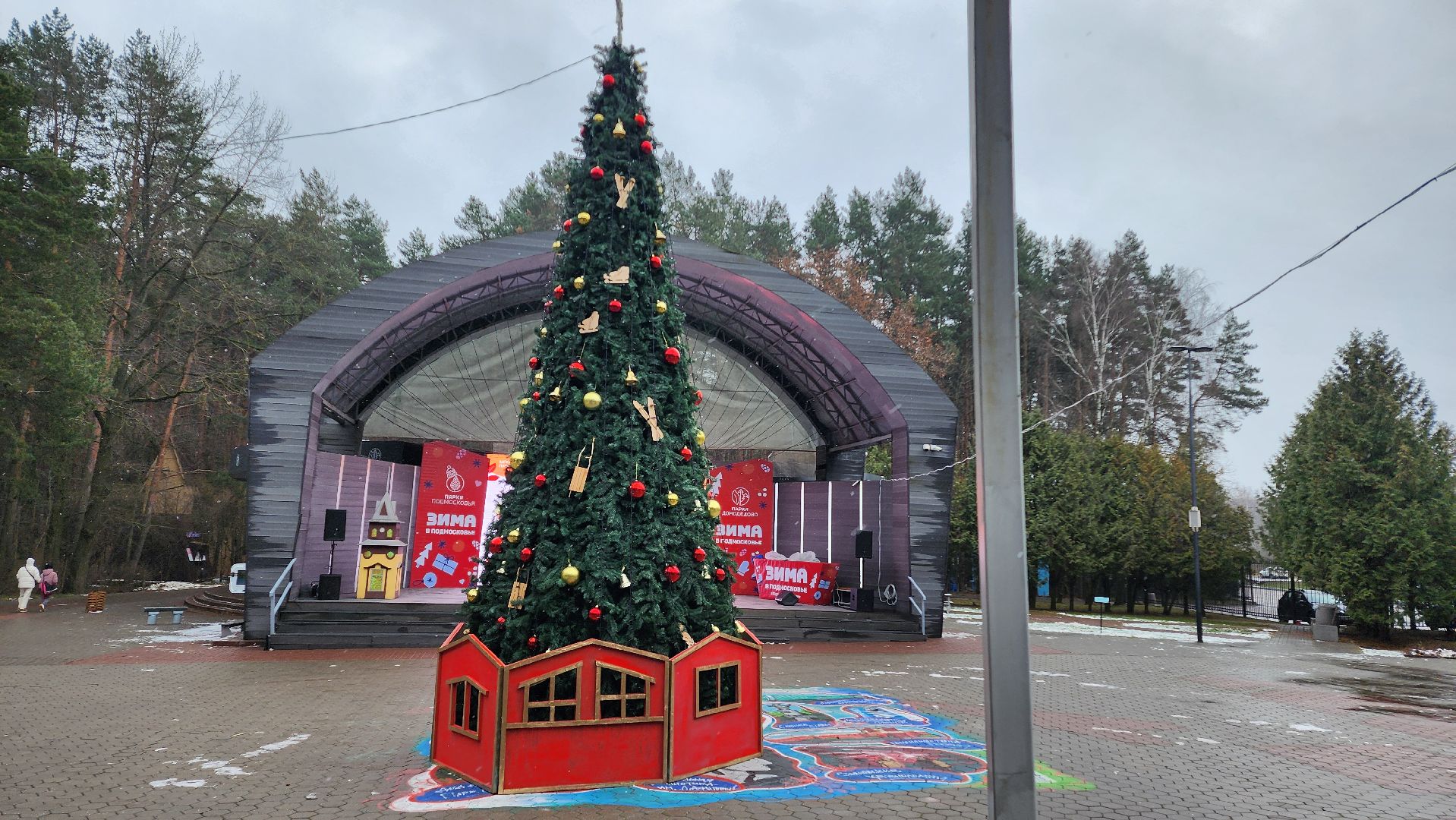 зима в парках, Елка, зима в подмосковье, домодедово, открытие зимнего сезона, Зима,