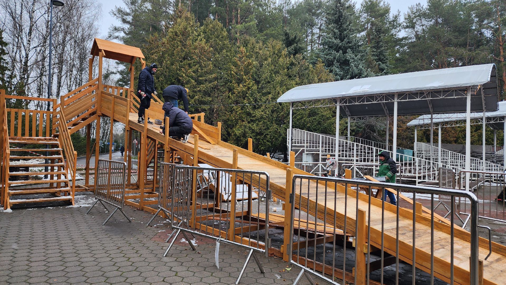 подмосковье, Домодедово, Деревянная горка, парк Елочки, зима в подмосковье, Зима, Зимние забавы, вертикалки,