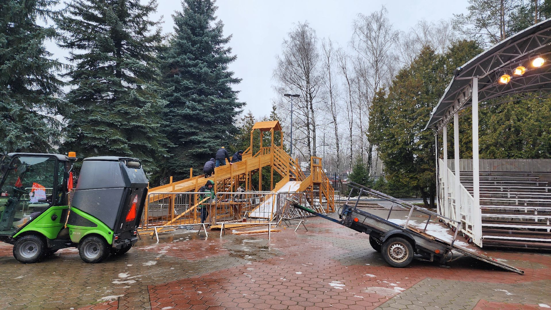 подмосковье, Домодедово, Деревянная горка, парк Елочки, зима в подмосковье, Зима, Зимние забавы, вертикалки,