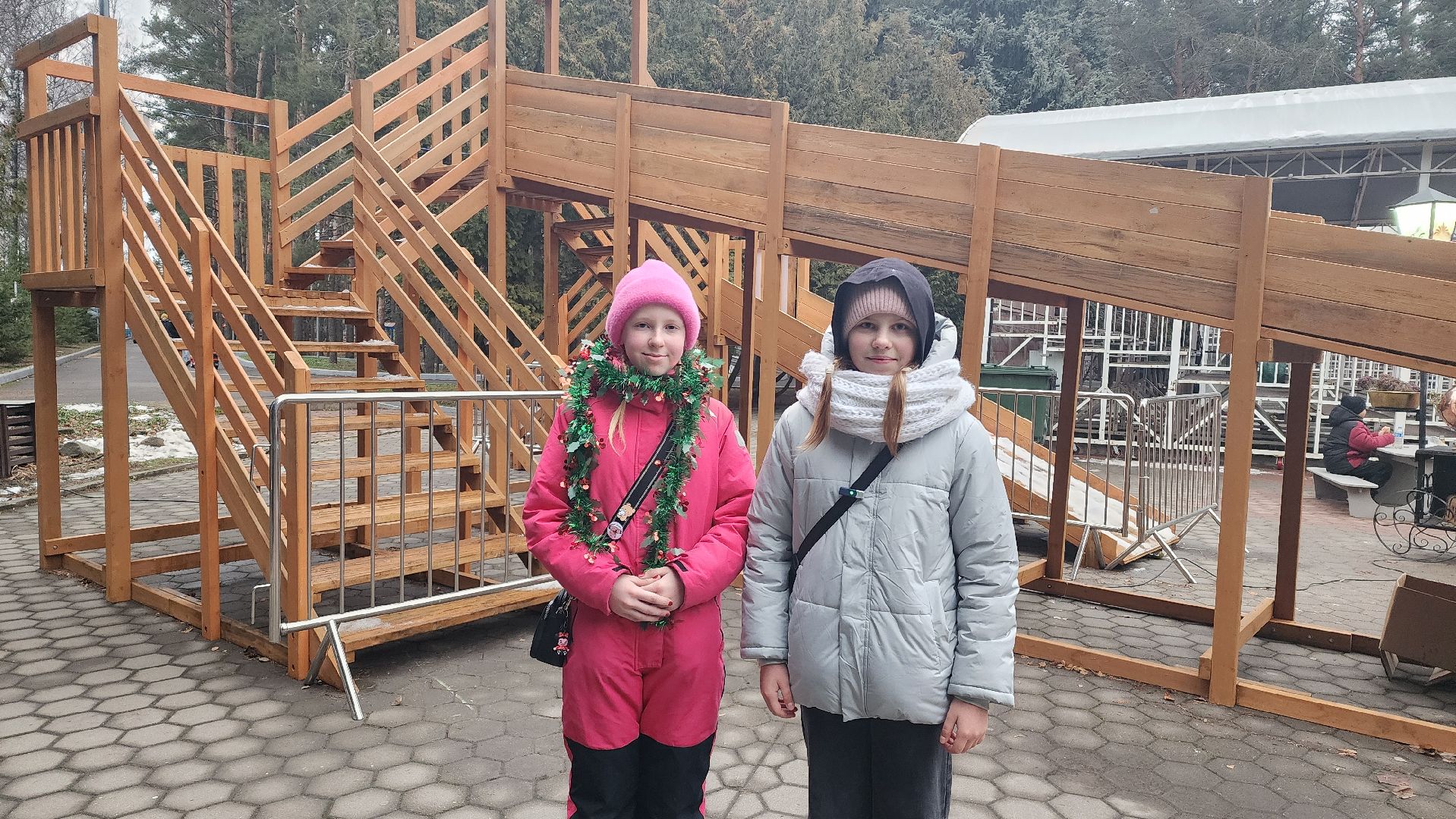 подмосковье, Домодедово, Деревянная горка, парк Елочки, зима в подмосковье, Зима, Зимние забавы, вертикалки,