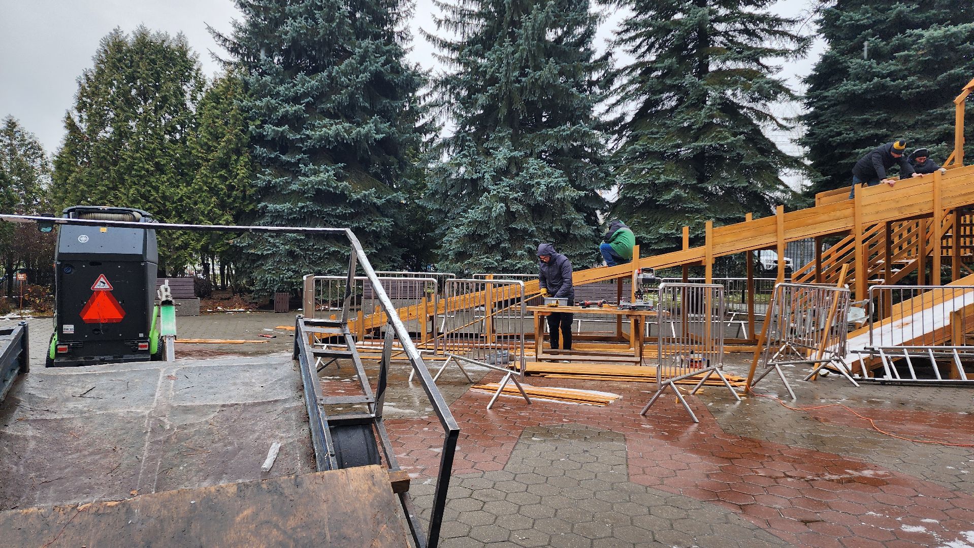 подмосковье, Домодедово, Деревянная горка, парк Елочки, зима в подмосковье, Зима, Зимние забавы, вертикалки,