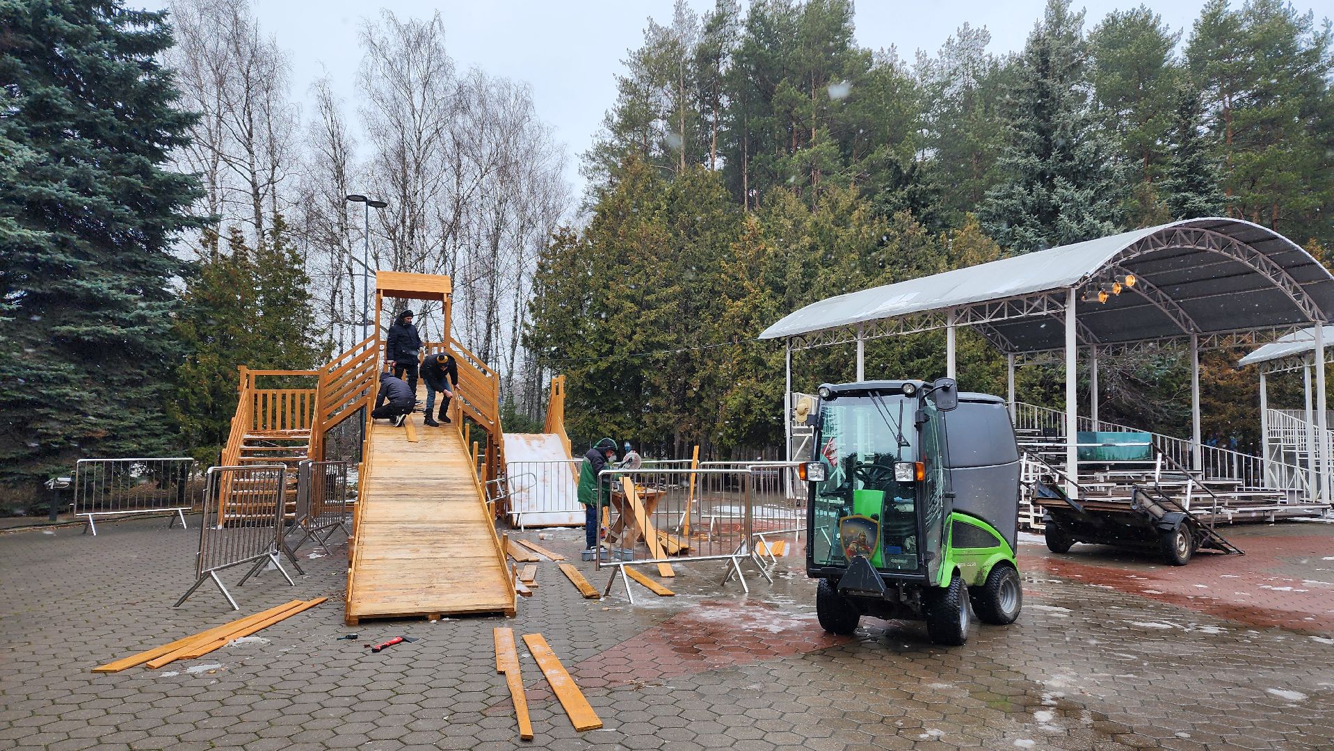 подмосковье, Домодедово, Деревянная горка, парк Елочки, зима в подмосковье, Зима, Зимние забавы, вертикалки,