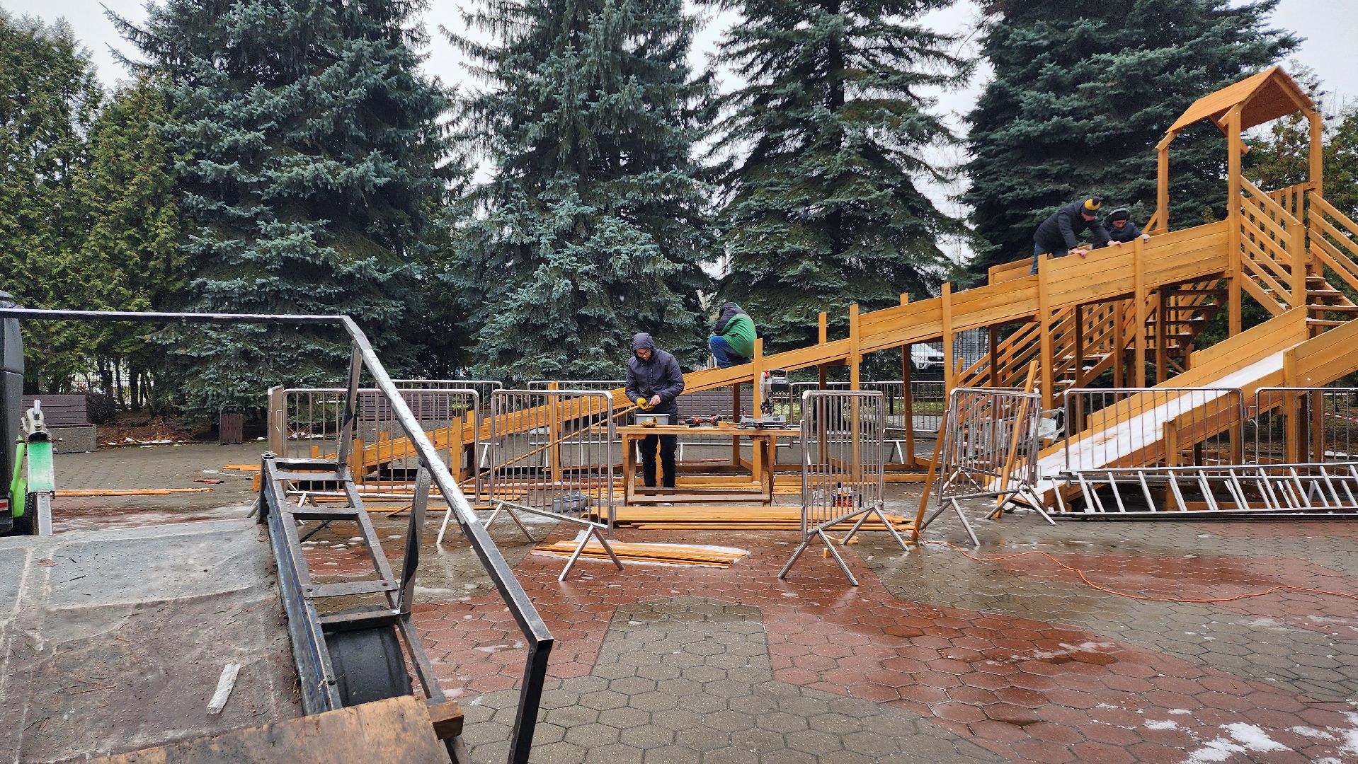 подмосковье, Домодедово, Деревянная горка, парк Елочки, зима в подмосковье, Зима, Зимние забавы, вертикалки,