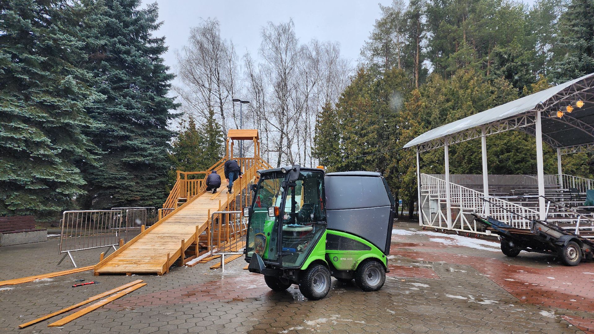 подмосковье, Домодедово, Деревянная горка, парк Елочки, зима в подмосковье, Зима, Зимние забавы, вертикалки,