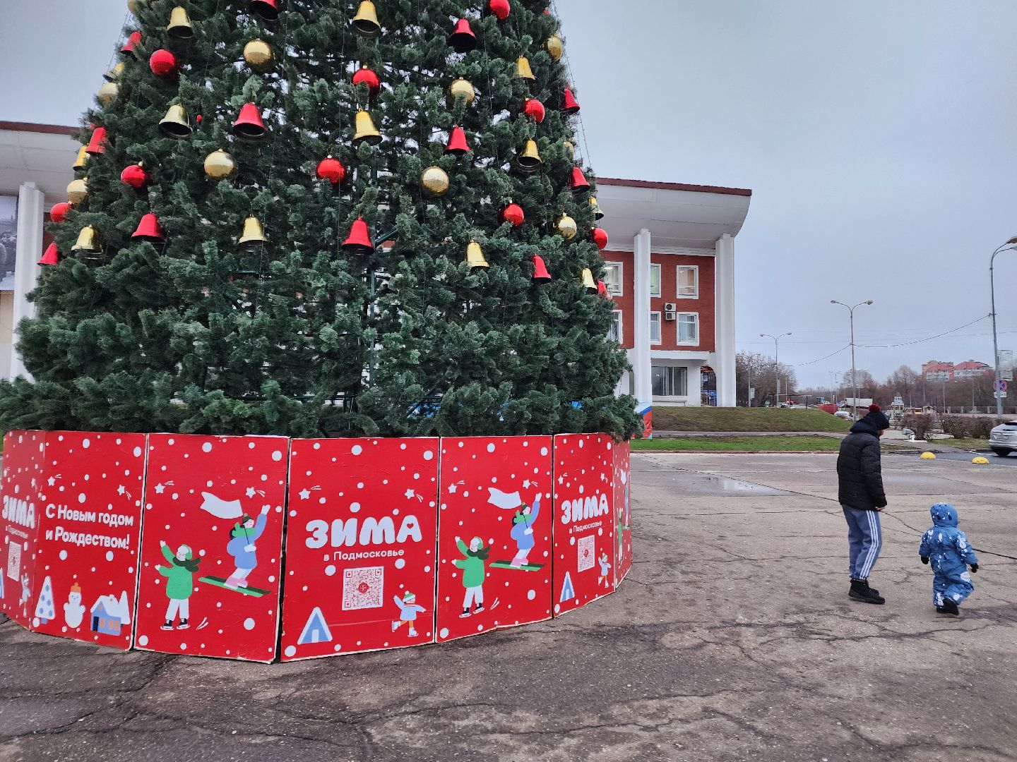 Чехов, Советская площадь, новогодняя елка, встреча с Дедом Морозом, акция Елка желаний, ледовый каток, Зима в Подмосковье, глава округа Михаил Собакин, вертикалки,