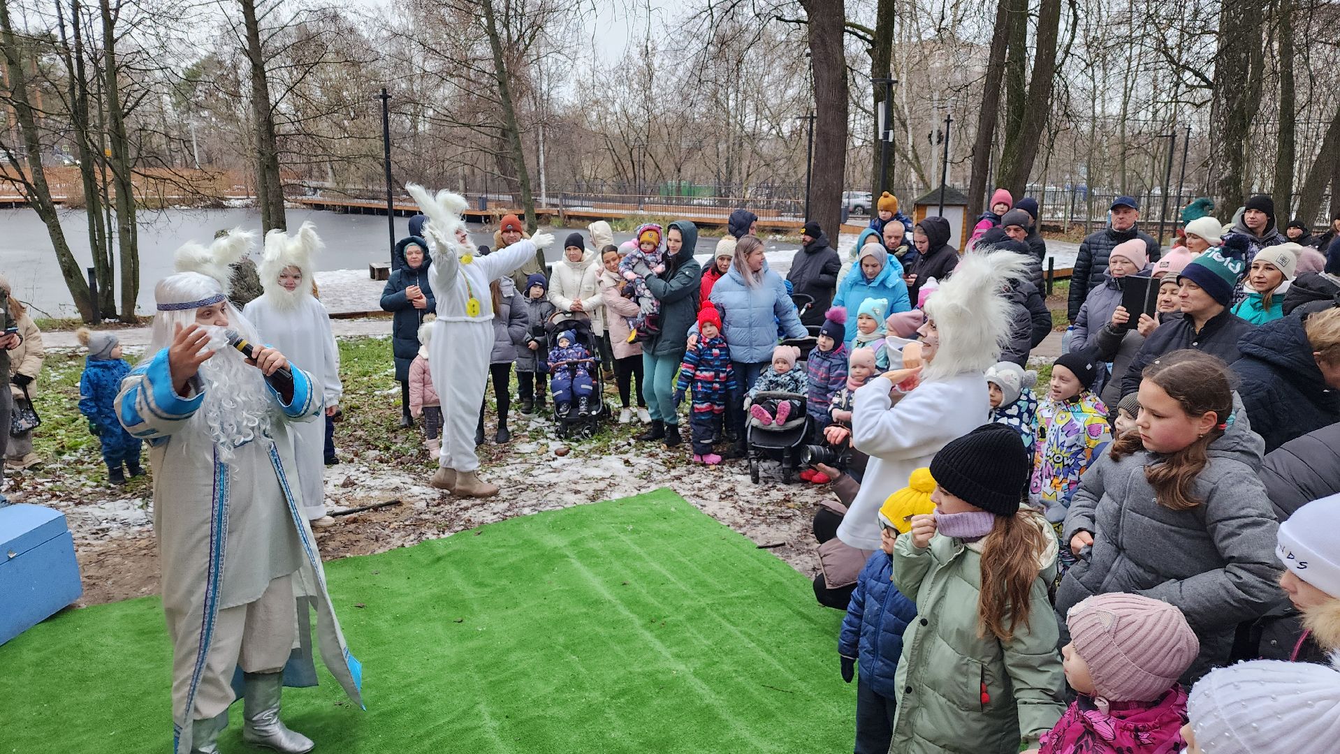 зима в Подмосковье, открытие зимнего сезона, Лосино-Петровский, парки Подмосковья,