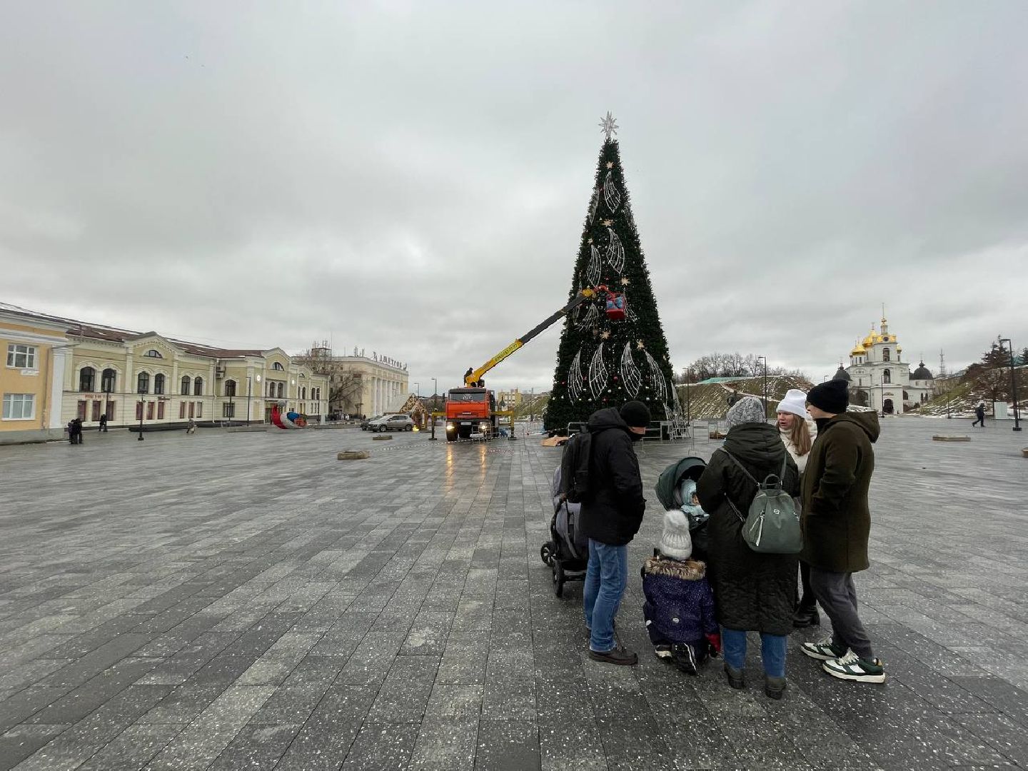 дмитров, советская площадь, зима в подмосковье, вертикалки,